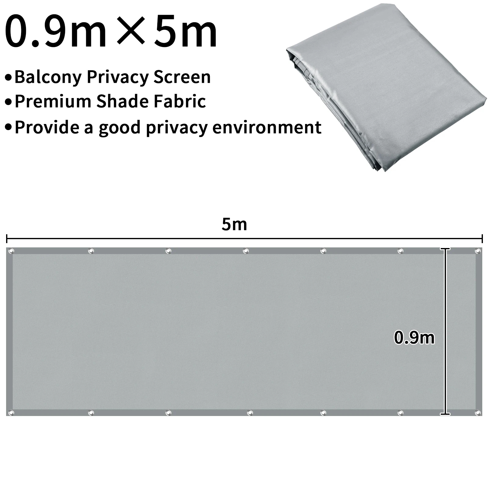 Waterproof Sun Shade Cloth for Outdoor Patio Pergola Shade Cover with Grommets Deck Shade Privacy Screen Balcony UV Protection