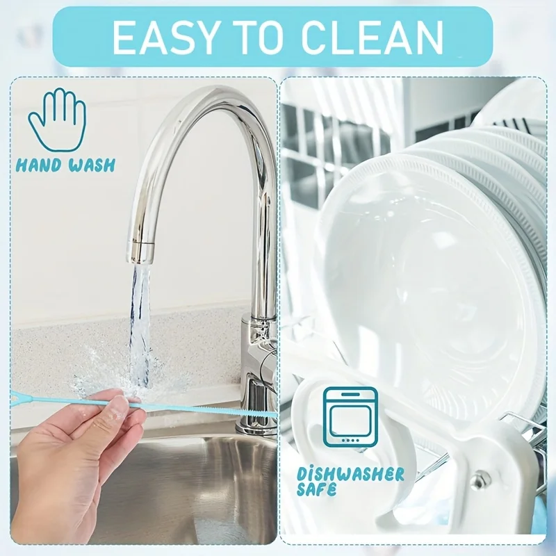 Straw Cleaner Brush Extra Long Silicone for Cups Reusable Straws Deep Cleaning Flexible Bristles Dishwasher Safe