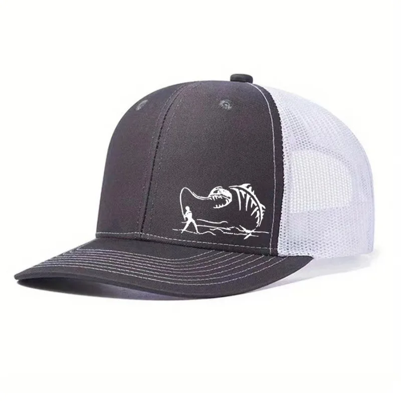 1PC New Fashion Richardson Micro Curved Trucker Cap Fishing PrintedSummer Mesh Breathable Baseball Caps Outdoor Gorras Hombre