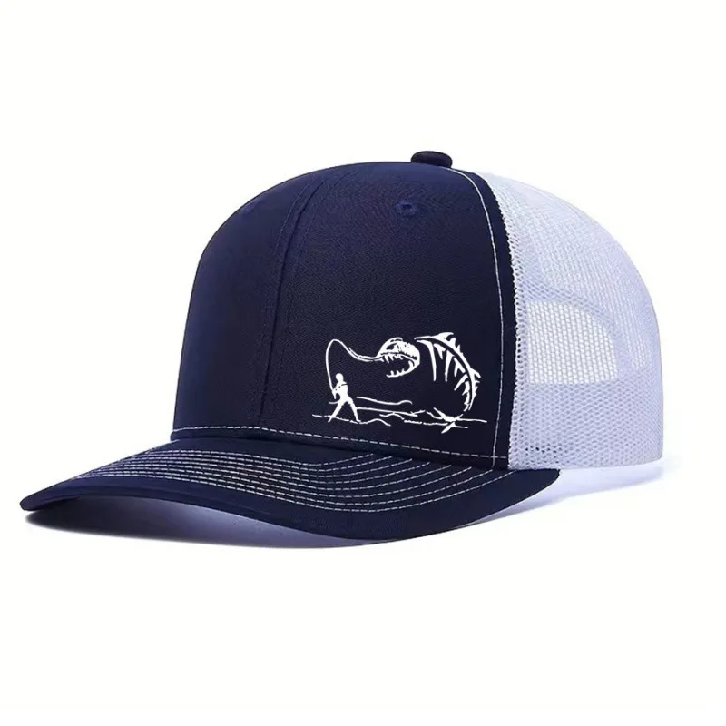 1PC New Fashion Richardson Micro Curved Trucker Cap Fishing PrintedSummer Mesh Breathable Baseball Caps Outdoor Gorras Hombre