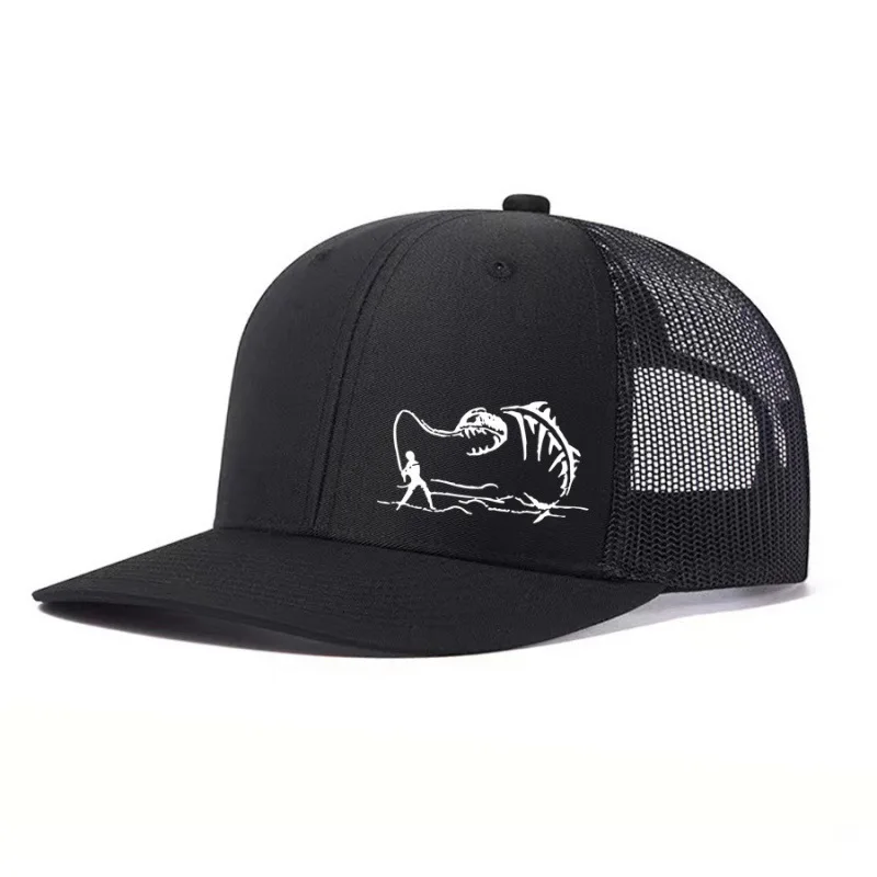 1PC New Fashion Richardson Micro Curved Trucker Cap Fishing PrintedSummer Mesh Breathable Baseball Caps Outdoor Gorras Hombre