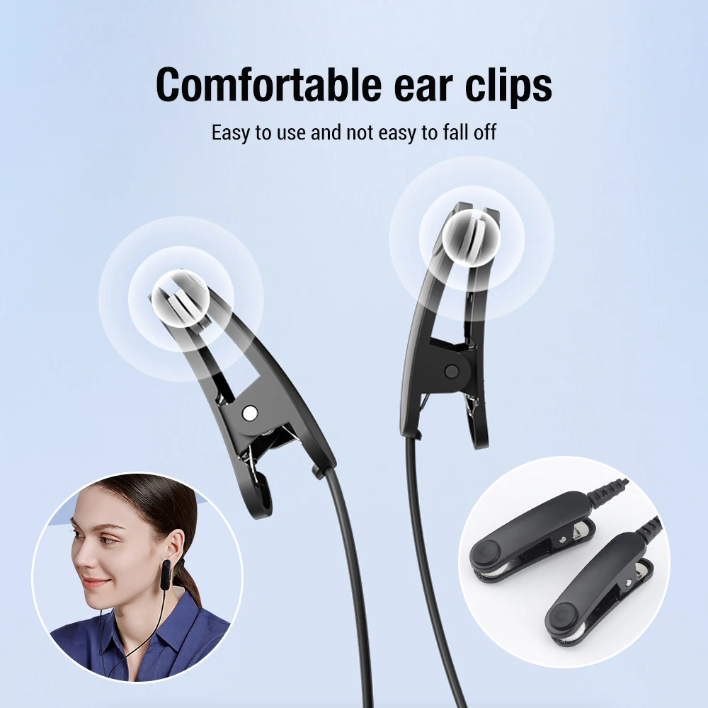 Smart CES Sleep Aid Ear Clip Relaxation Device USB Rechargeable Sleep Helper for Adults Improve Sleep Comfort