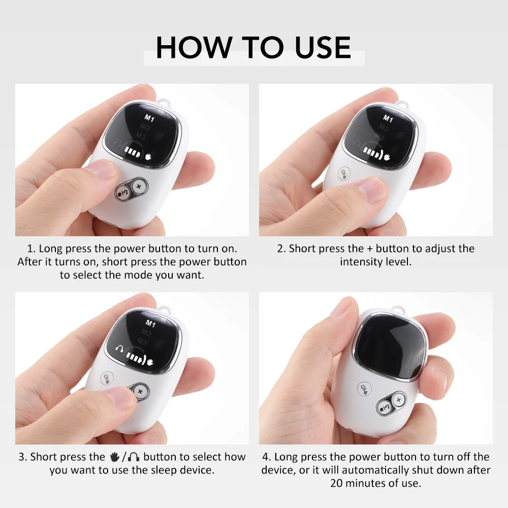 Smart CES Sleep Aid Ear Clip Relaxation Device USB Rechargeable Sleep Helper for Adults Improve Sleep Comfort