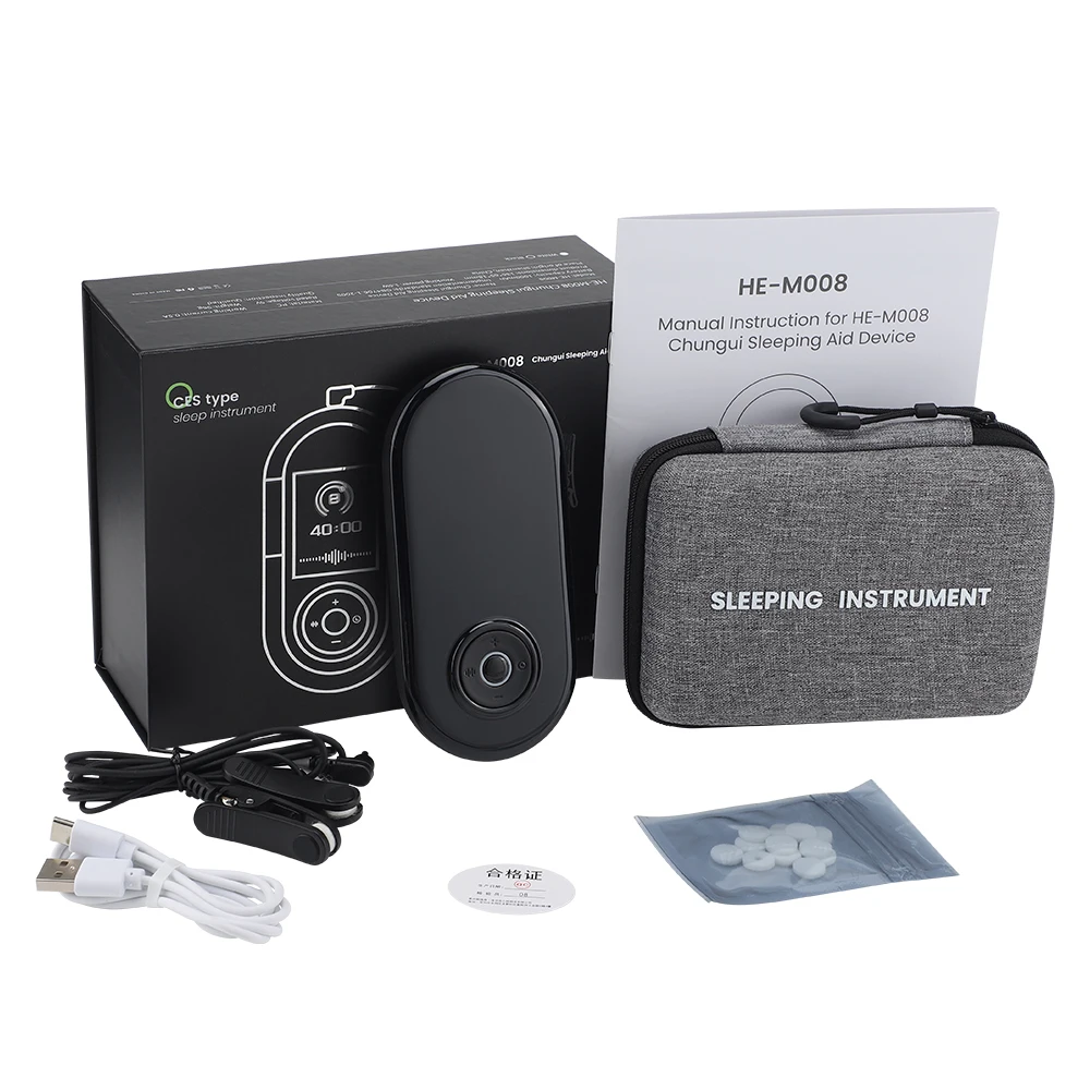 Smart CES Sleep Aid Ear Clip Relaxation Device USB Rechargeable Sleep Helper for Adults Improve Sleep Comfort