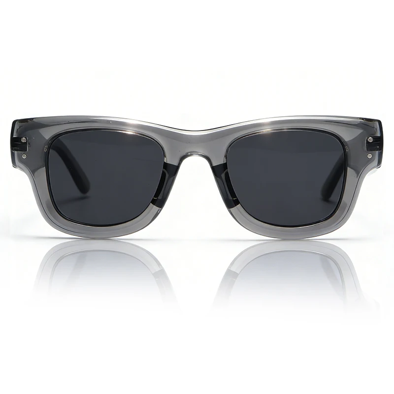 Rocky RB4940 Puffer Square Sunglasses Basic Classic Brand Black Lens Sunglasses UV400