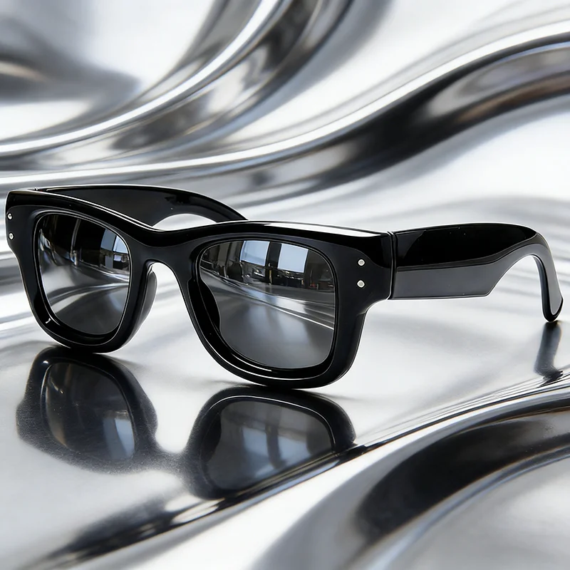 Rocky RB4940 Puffer Square Sunglasses Basic Classic Brand Black Lens Sunglasses UV400