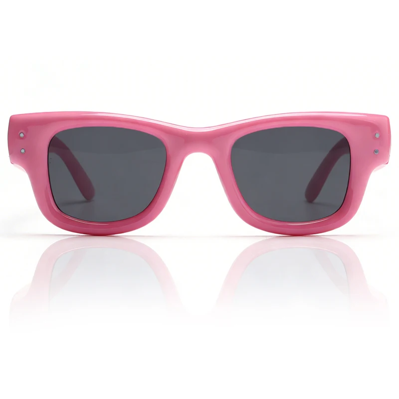 Rocky RB4940 Puffer Square Sunglasses Basic Classic Brand Black Lens Sunglasses UV400