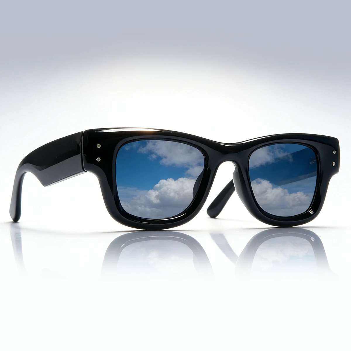 Rocky RB4940 Puffer Square Sunglasses Basic Classic Brand Black Lens Sunglasses UV400