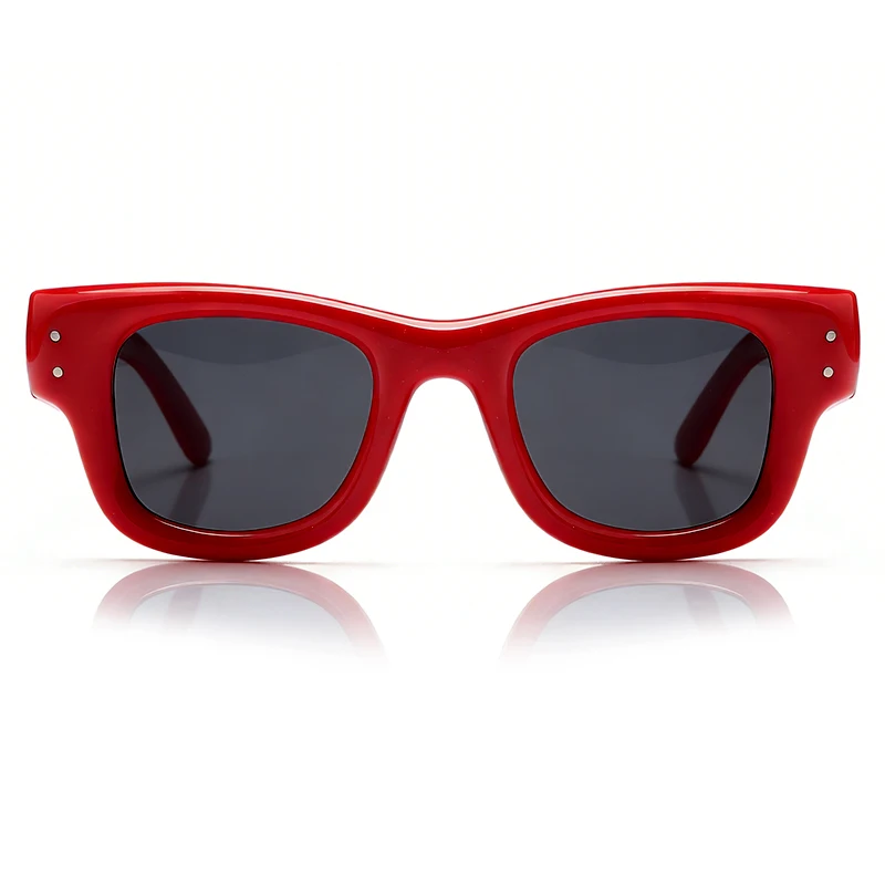 Rocky RB4940 Puffer Square Sunglasses Basic Classic Brand Black Lens Sunglasses UV400