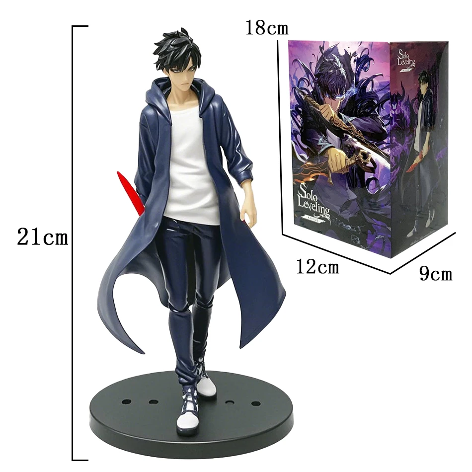 In Stock Solos Levelings (Anime Version) Figure -Sung Jinwoo Action Figure 21cm PVC Collect Figures Model Toy New Year gift 