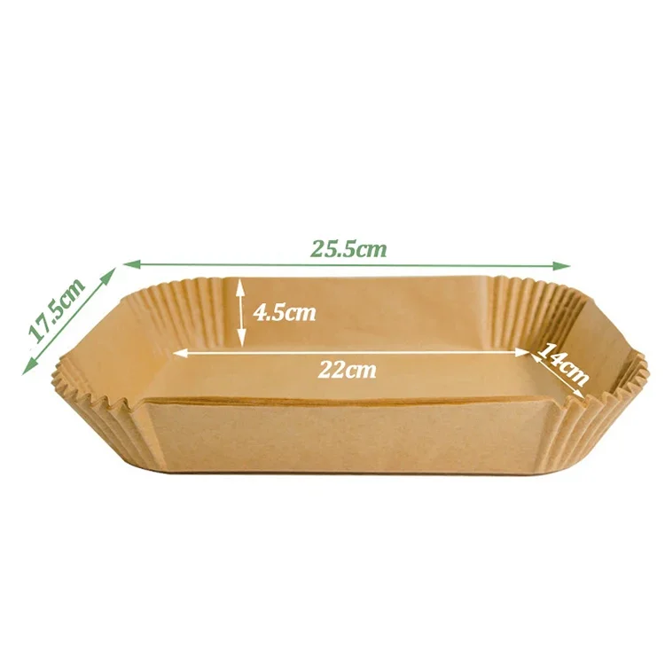 50-200Pcs Disposable Air Fryer Paper Rectangle Kitchen Baking Airfryer Mat Oilproof Micro-wave Barbecue Baking Paper Accessories