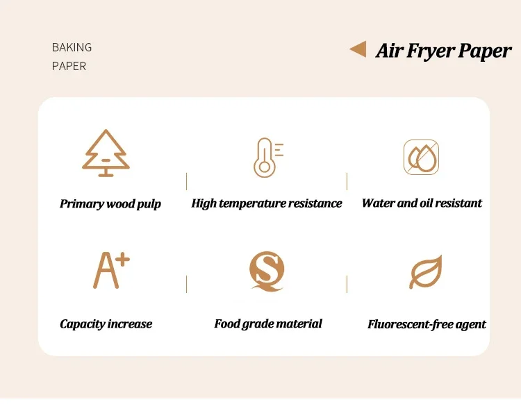50-200Pcs Disposable Air Fryer Paper Rectangle Kitchen Baking Airfryer Mat Oilproof Micro-wave Barbecue Baking Paper Accessories