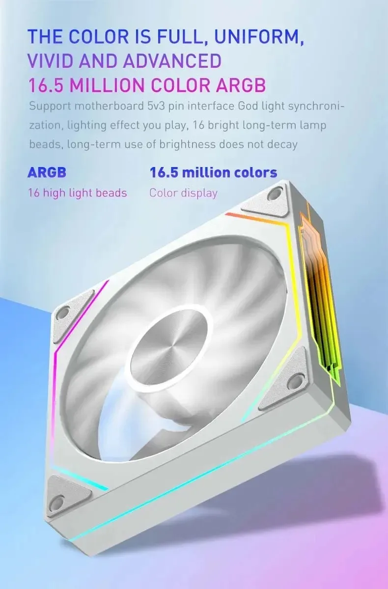 LDPCSJ Prism 5 Pro 120mm RGB Fan ARGB PC Case Ventiladores 4PIN PWM 5V-3PIN CPU Water Cooler Gaming PC Cooling Kit RGB Fans
