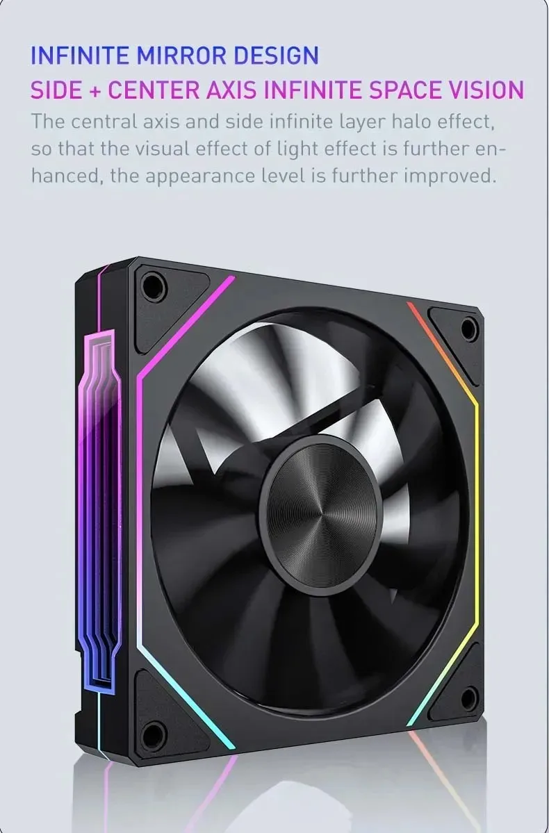 LDPCSJ Prism 5 Pro 120mm RGB Fan ARGB PC Case Ventiladores 4PIN PWM 5V-3PIN CPU Water Cooler Gaming PC Cooling Kit RGB Fans