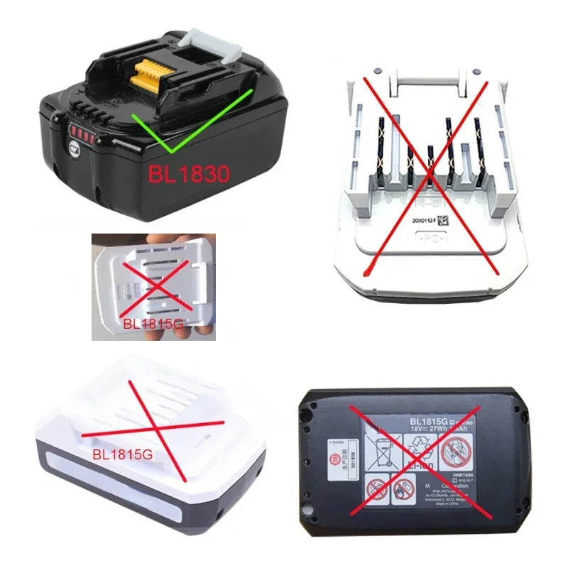 Electric Power Tool Adapter Converter Battery Adapter for Dewalt DCB200 DCB205 20V Lithium to for Makita BL1830