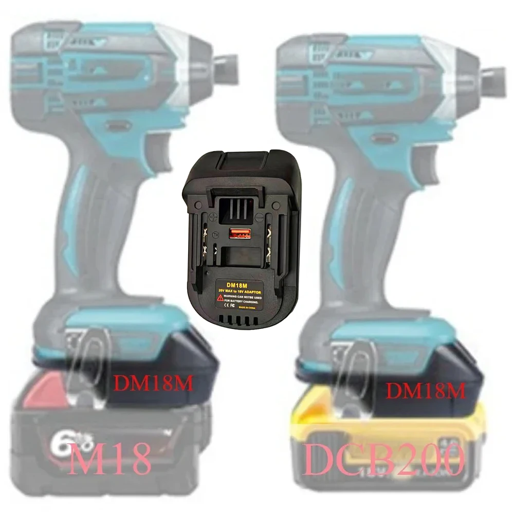 Electric Power Tool Adapter Converter Battery Adapter for Dewalt DCB200 DCB205 20V Lithium to for Makita BL1830