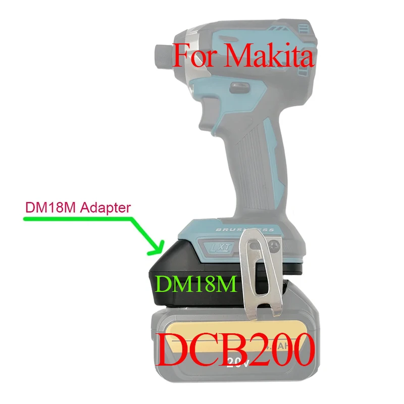 Electric Power Tool Adapter Converter Battery Adapter for Dewalt DCB200 DCB205 20V Lithium to for Makita BL1830
