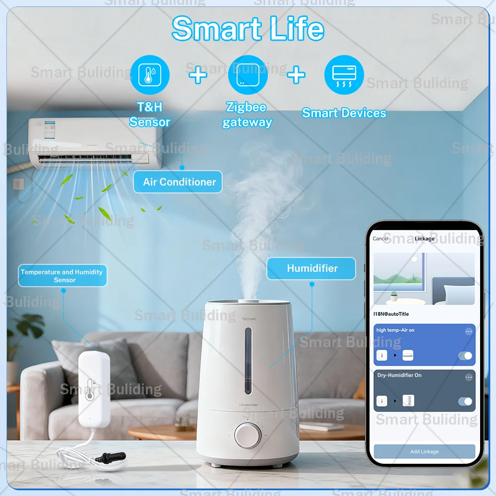 Tuya Zigbee WiFi Temperature Humidity Sensor with External Probe High Accuracy SmartLife Remote Monitor for Plants Aquarium Pool