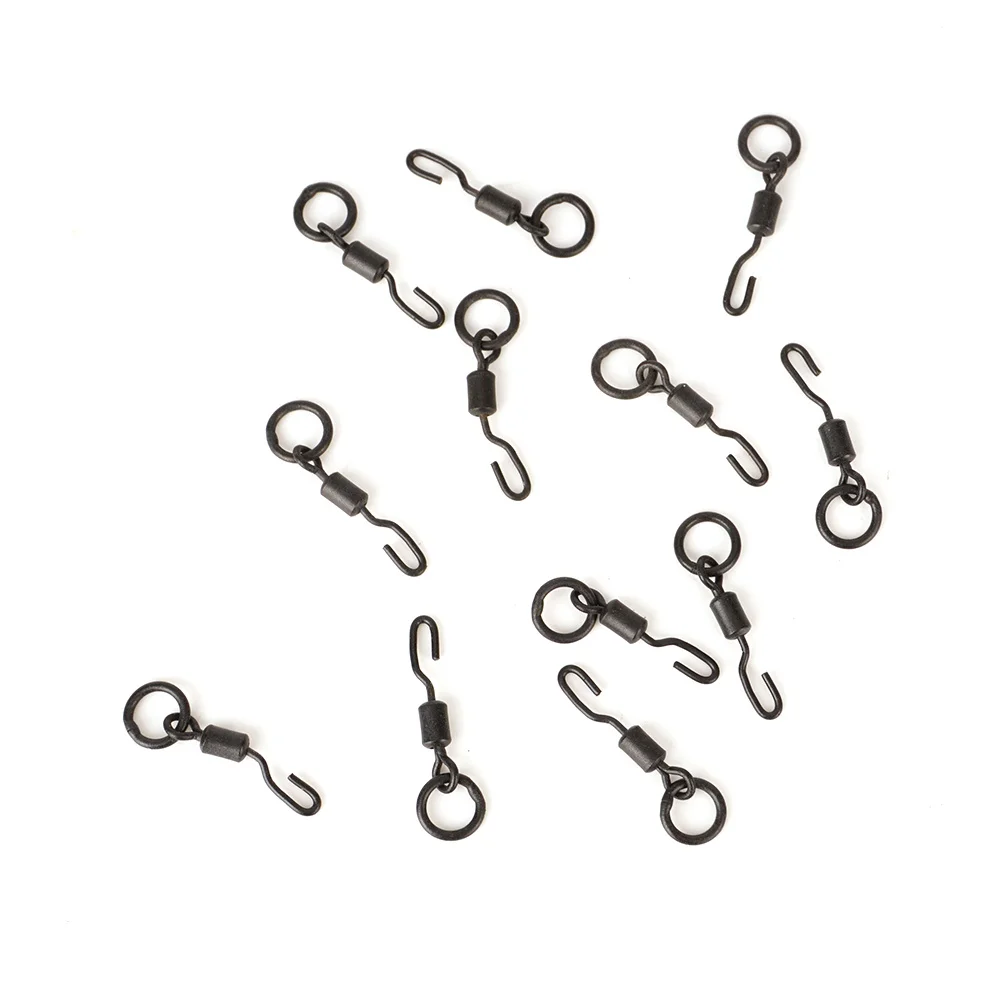 Hirisi AE008 20/40Pcs Carp Fishing Swivels Snaps Solid Ring Quick Change Connector Terminal Tackle Accessories for Coarse