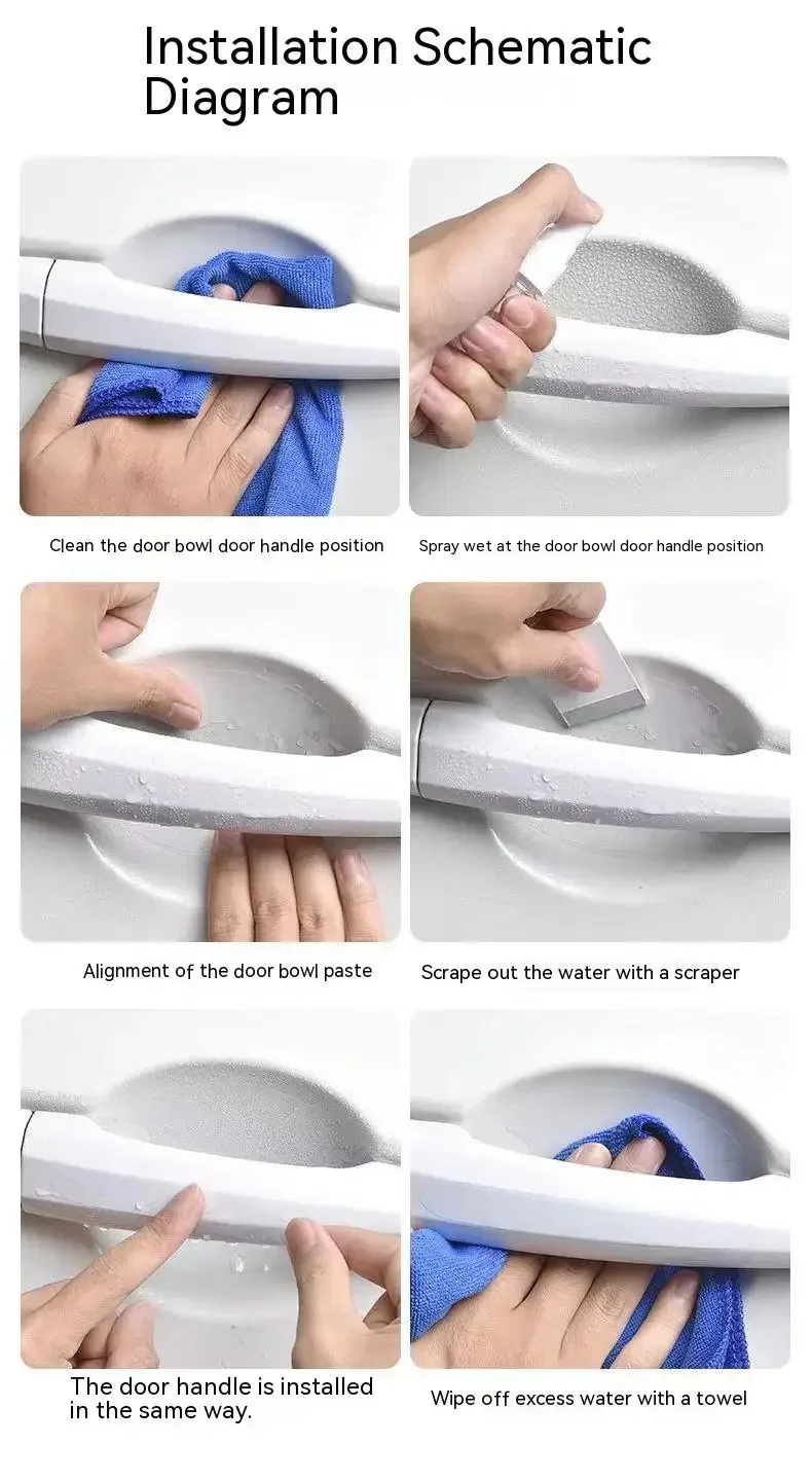 Car Door Handle Protective Sticker Wear Resistant Scratch Resistant Transparent Protective Strip TPU Door Bowl Protective Stick