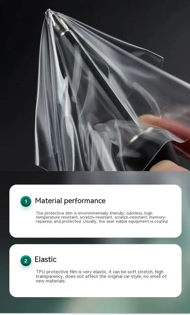 Car Door Handle Protective Sticker Wear Resistant Scratch Resistant Transparent Protective Strip TPU Door Bowl Protective Stick