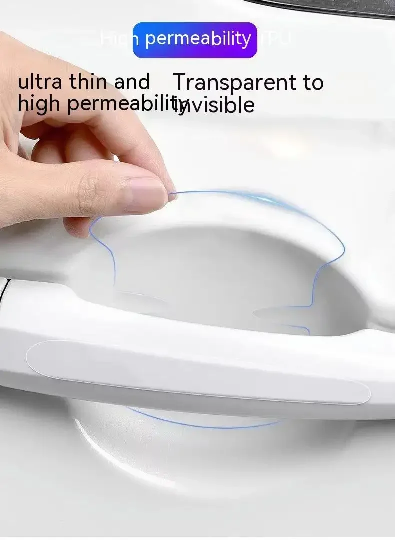Car Door Handle Protective Sticker Wear Resistant Scratch Resistant Transparent Protective Strip TPU Door Bowl Protective Stick