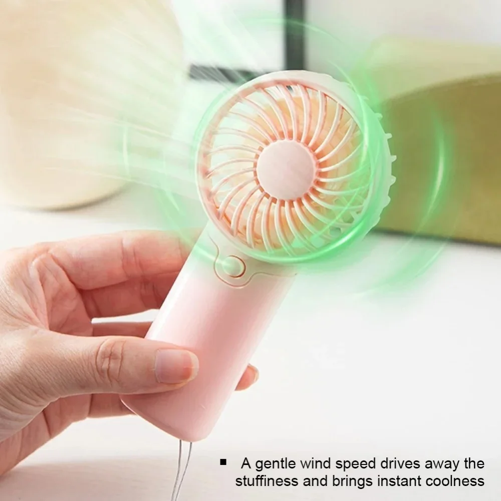 1PCMini Portable Fan AAA Battery Handheld Fan For Men Women Creative Small Fan Air Cooler Perfect For Office Outdoor Travel