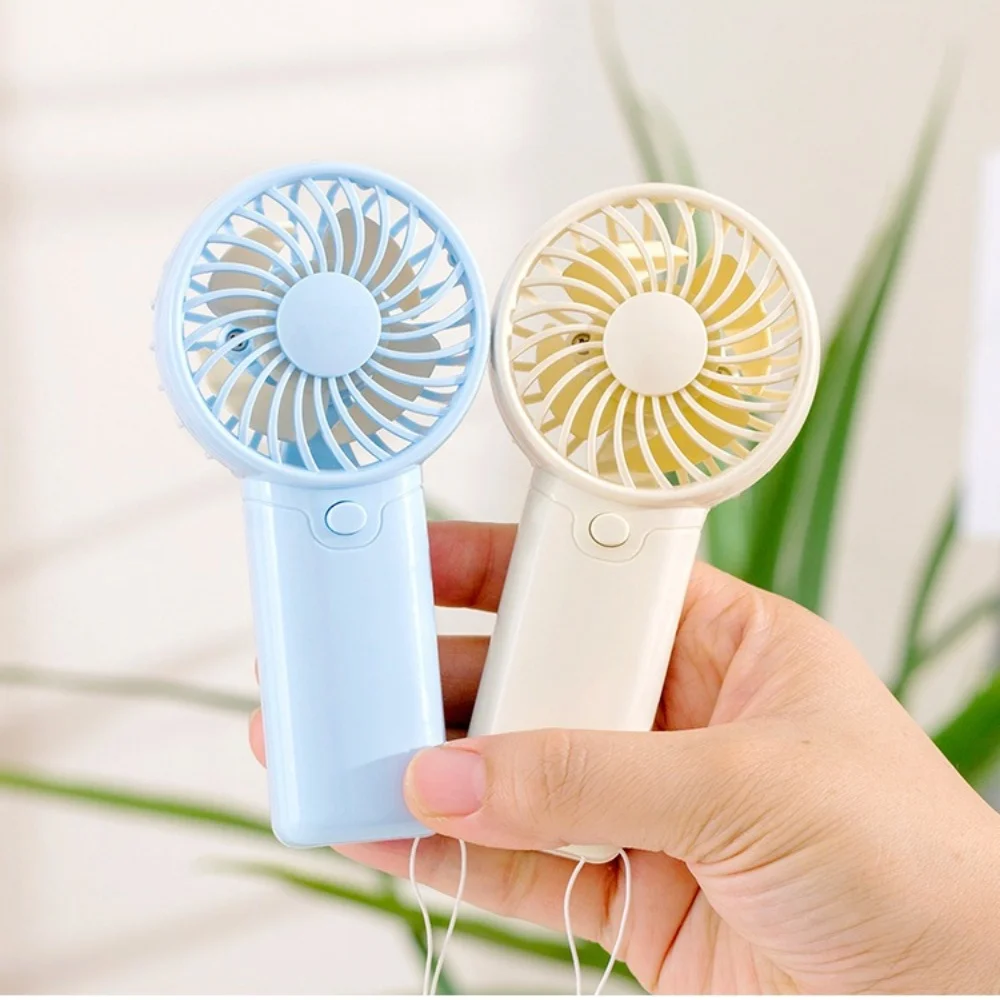 1PCMini Portable Fan AAA Battery Handheld Fan For Men Women Creative Small Fan Air Cooler Perfect For Office Outdoor Travel