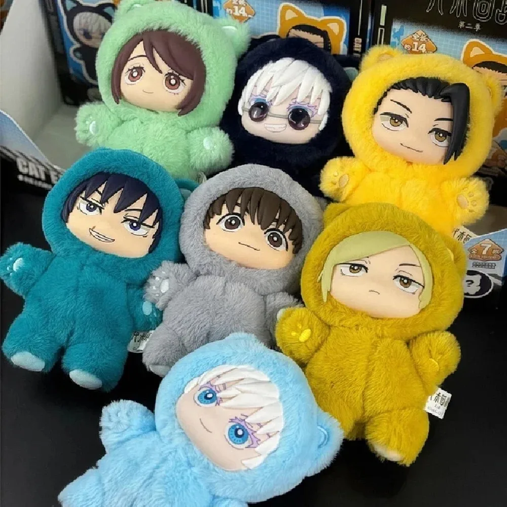 HOT In Stock Jujutsu Kaisen 2 Cat Ear Plushie Series Blind Box Mystery Box Anime Plush Doll Kawaii Toy Collect Festvial Gift**