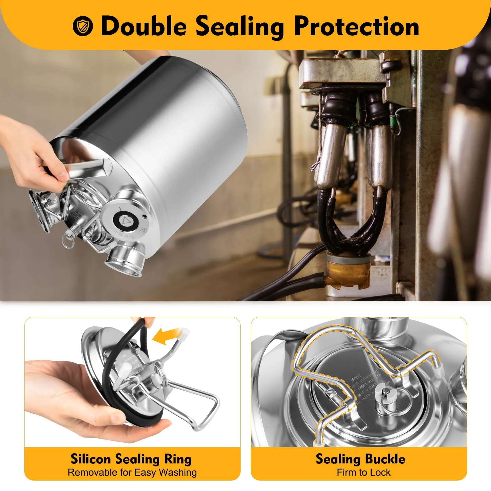 Portable 2.6-gallon Beer Cleaning Keg Draft Beer Machines Milk Tea Machines Anti-leakage Beer Line Cleaning Kit