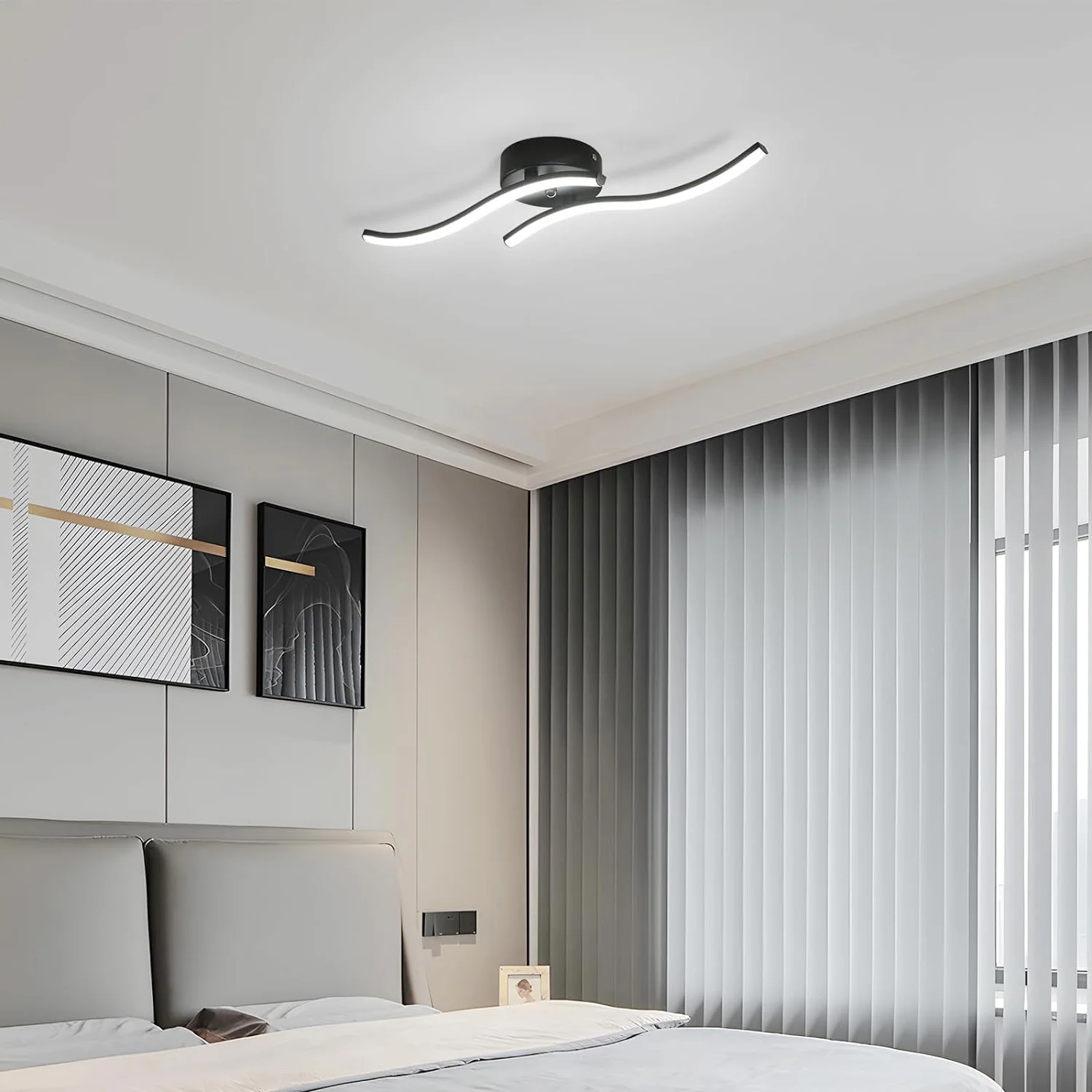 Modern LED Ceiling Light,12W LED Ceiling Lamp,Indoor Acrylic Ceiling Lighting,6500K Cool White Light for Bedroom,Living Room