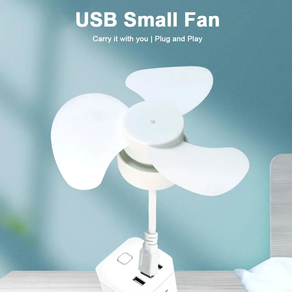 Modern LED Ceiling Fan E27 Base/USB Light Bulb Fan with Socket Hose Extender Small Ceiling Fan Light for Bedroom Living Room