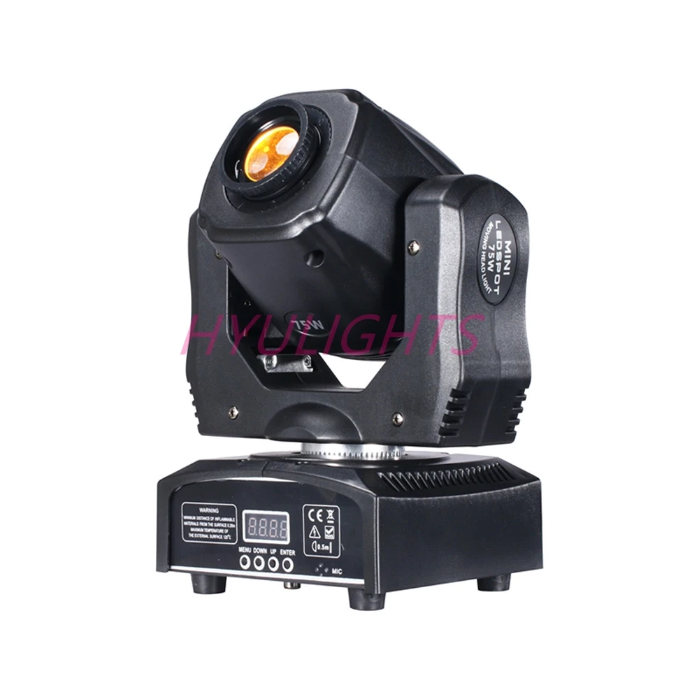 LED Gobos Moving Head Spot Light 75W Mini with Flight Case Club DJ Stage Lighting Party Disco Moving Heads Light Party Lights