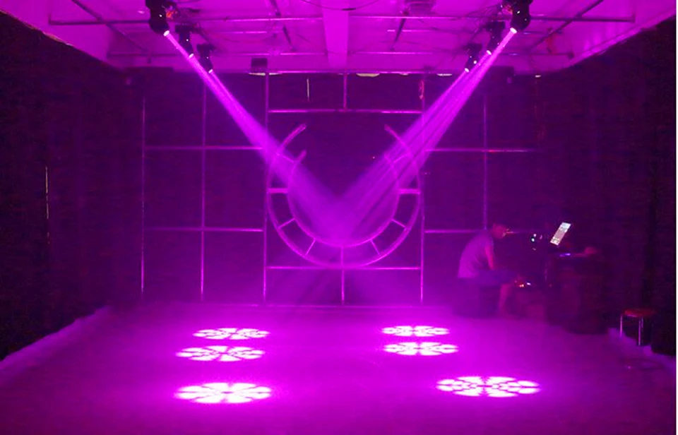 LED Gobos Moving Head Spot Light 75W Mini with Flight Case Club DJ Stage Lighting Party Disco Moving Heads Light Party Lights