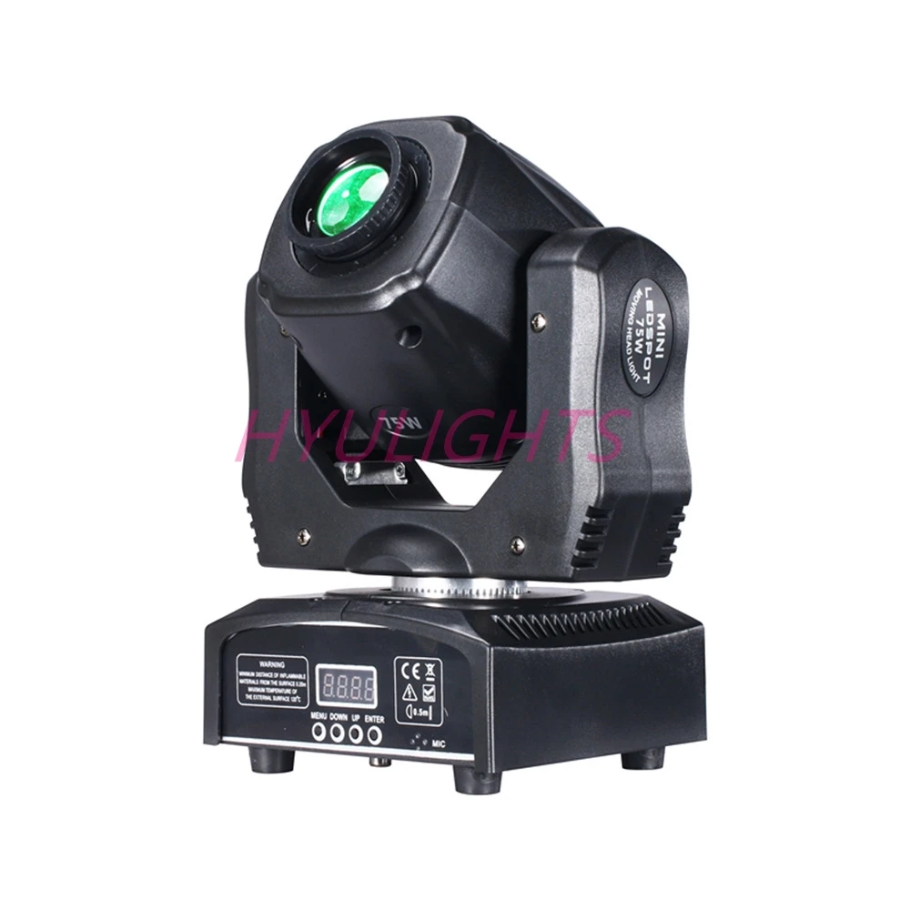 LED Gobos Moving Head Spot Light 75W Mini with Flight Case Club DJ Stage Lighting Party Disco Moving Heads Light Party Lights