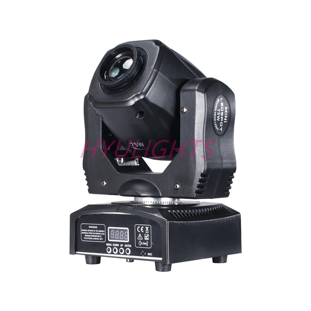 LED Gobos Moving Head Spot Light 75W Mini with Flight Case Club DJ Stage Lighting Party Disco Moving Heads Light Party Lights