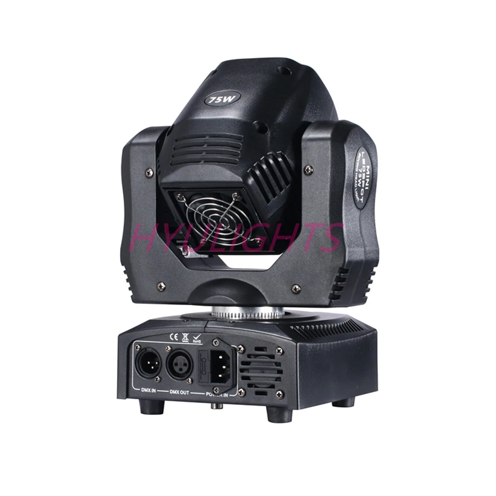 LED Gobos Moving Head Spot Light 75W Mini with Flight Case Club DJ Stage Lighting Party Disco Moving Heads Light Party Lights