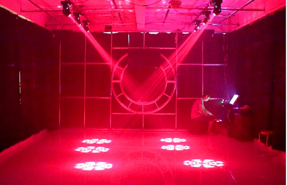 LED Gobos Moving Head Spot Light 75W Mini with Flight Case Club DJ Stage Lighting Party Disco Moving Heads Light Party Lights