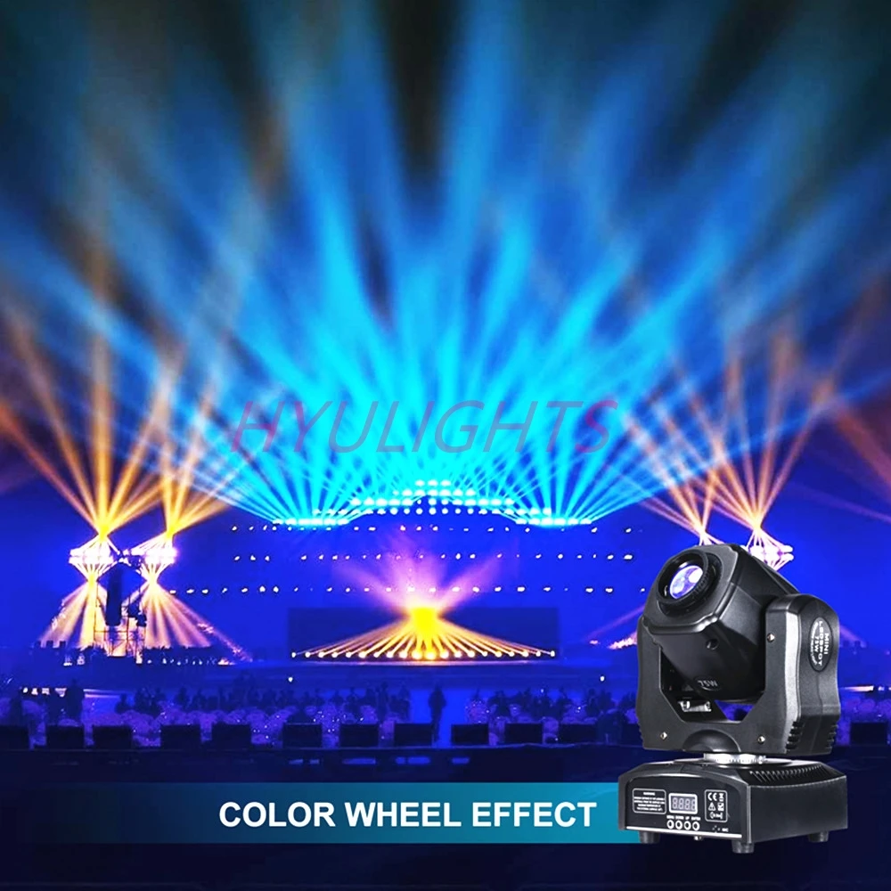 LED Gobos Moving Head Spot Light 75W Mini with Flight Case Club DJ Stage Lighting Party Disco Moving Heads Light Party Lights
