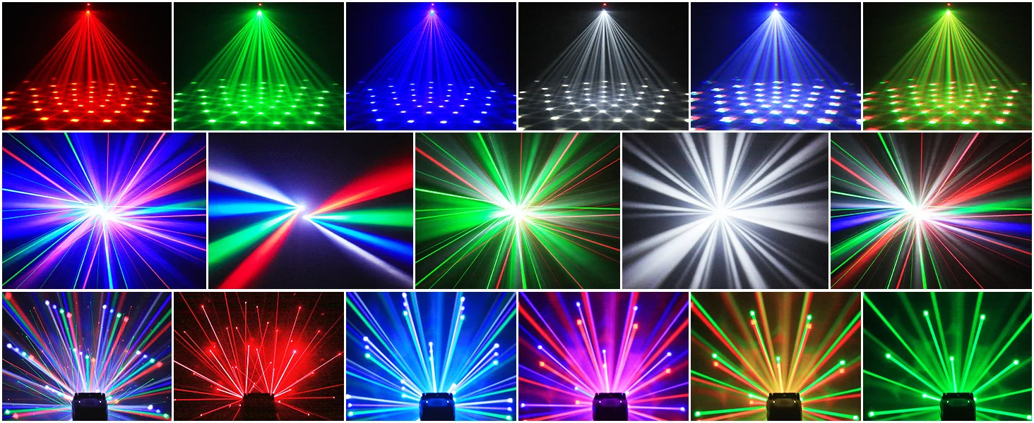 LeLeght Two-armed Stage Light RGBW 4-IN-1 Lighting Effect and Starry Effect Controlled DMX512 For Party Concert Church Wedding