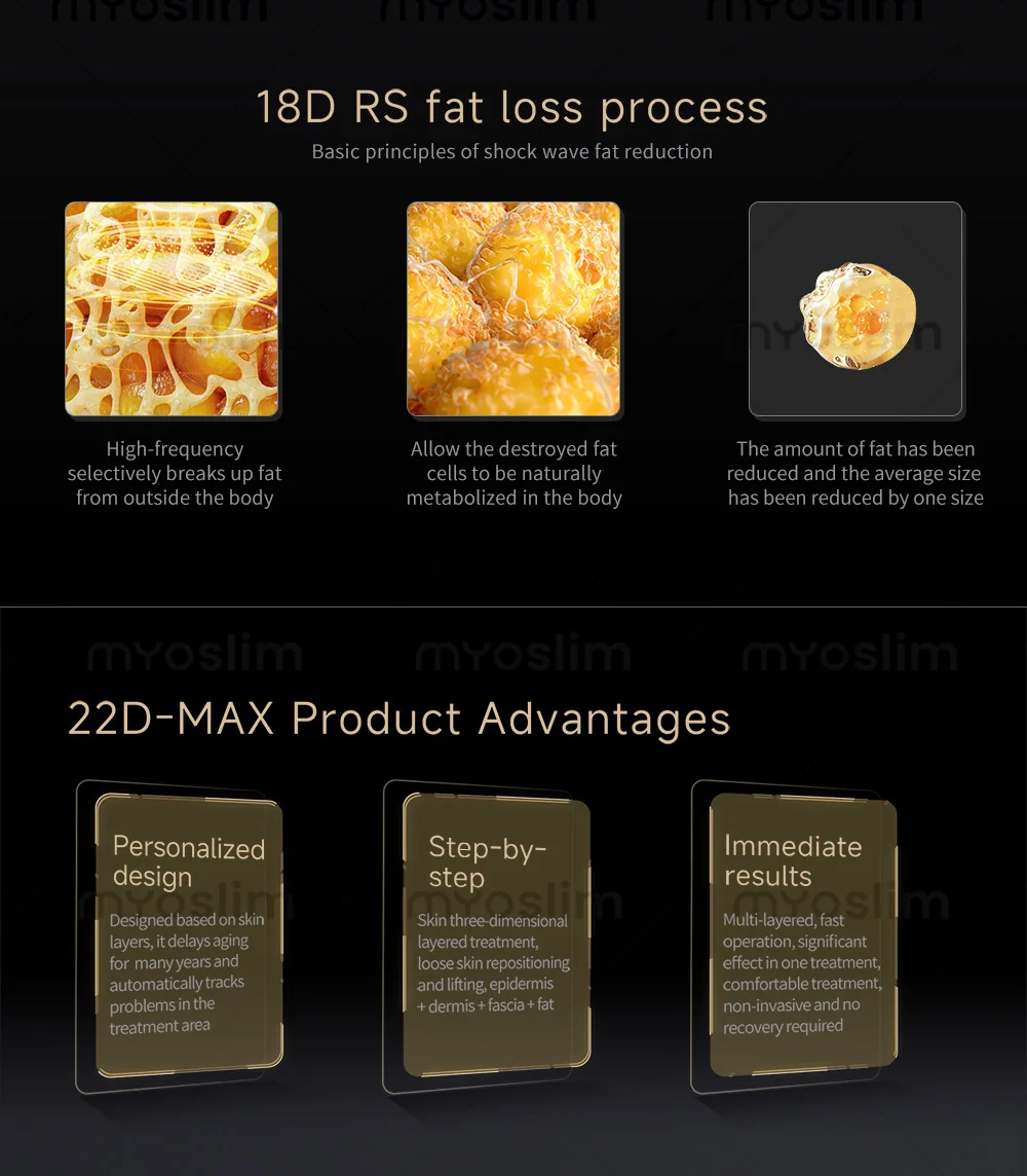 22D-MAX Portable Beauty Device for Skin Tightening, Fat Reduction and Facial Lifting Fat Reduction and Skin Tightening