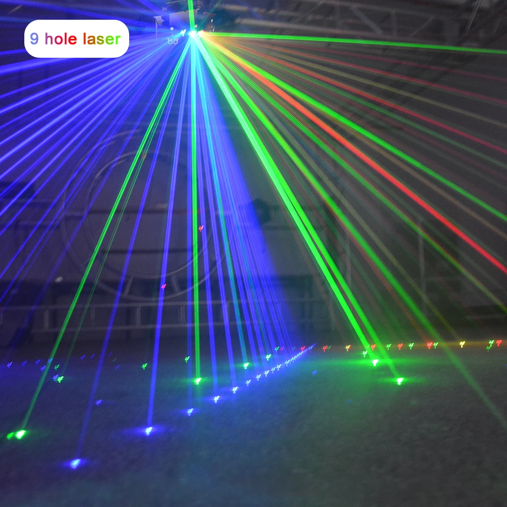Datewink 9 Eyes RGB Stage Lights Effect 7CH DMX Control Stage Lighting Projector For DJ Disco Wedding Club Party Show Christmas