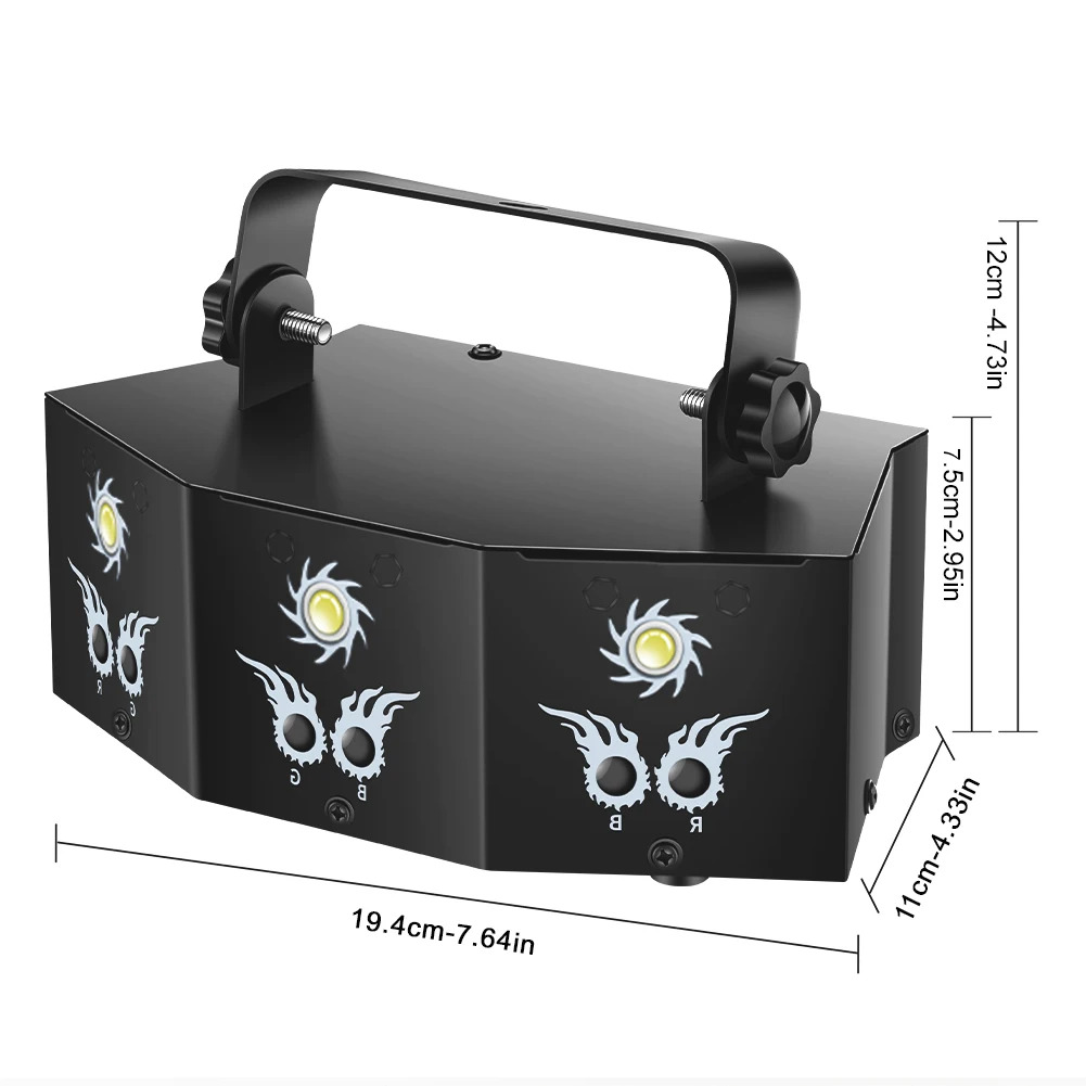 Datewink 9 Eyes RGB Stage Lights Effect 7CH DMX Control Stage Lighting Projector For DJ Disco Wedding Club Party Show Christmas