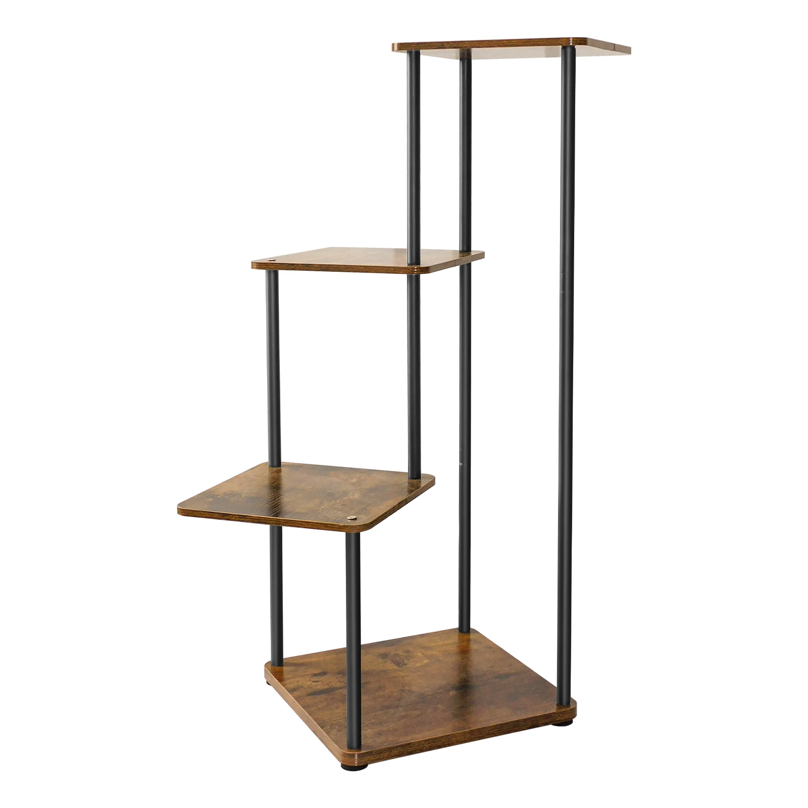 4/5/6 Tier Plant Stand Flower Display Rack, Heavy Duty and Stable, Metal Frame and Wooden Board, for Indoor Outdoor Garden
