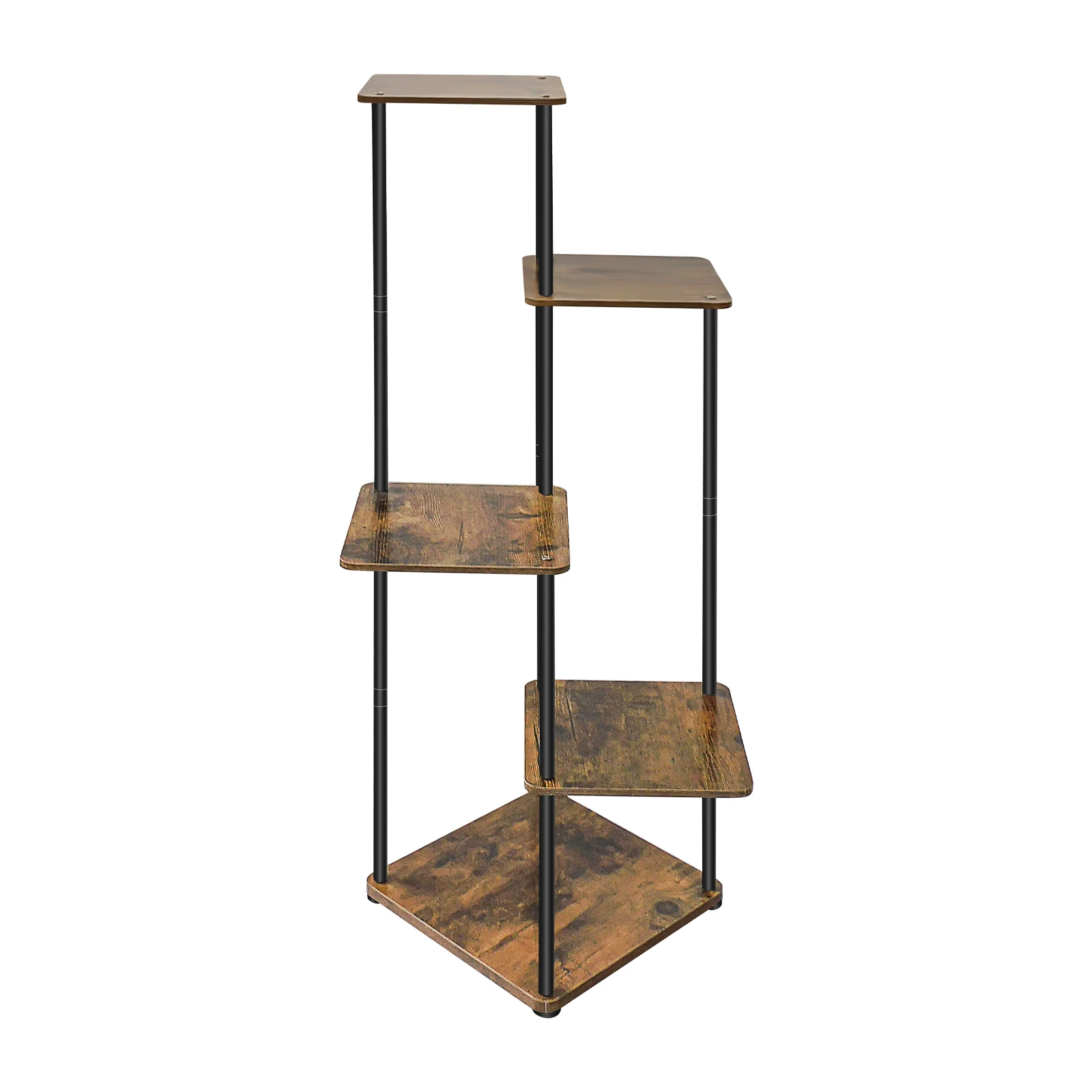 4/5/6 Tier Plant Stand Flower Display Rack, Heavy Duty and Stable, Metal Frame and Wooden Board, for Indoor Outdoor Garden