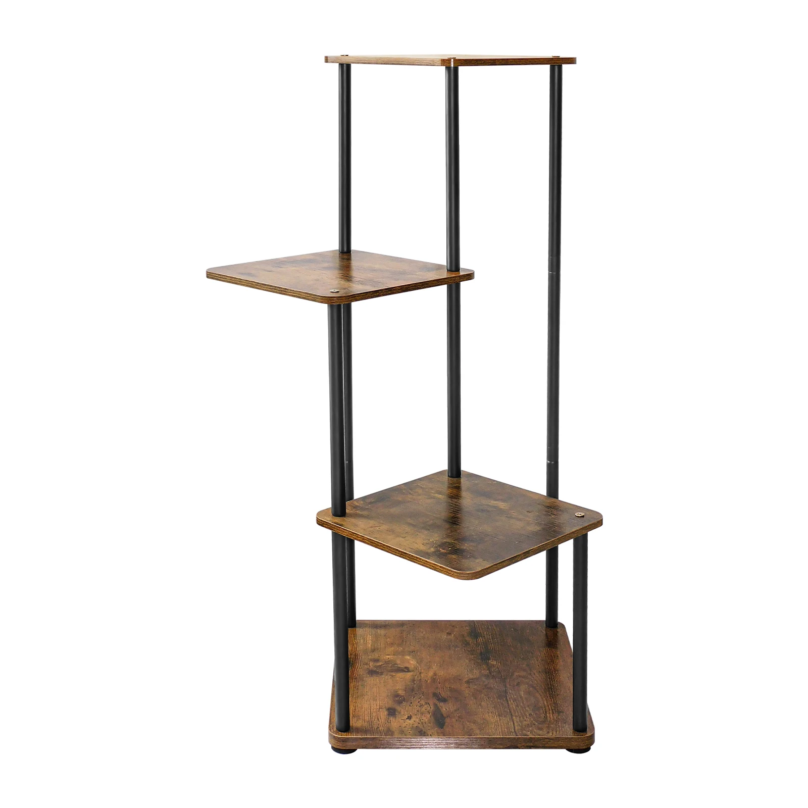 4/5/6 Tier Plant Stand Flower Display Rack, Heavy Duty and Stable, Metal Frame and Wooden Board, for Indoor Outdoor Garden