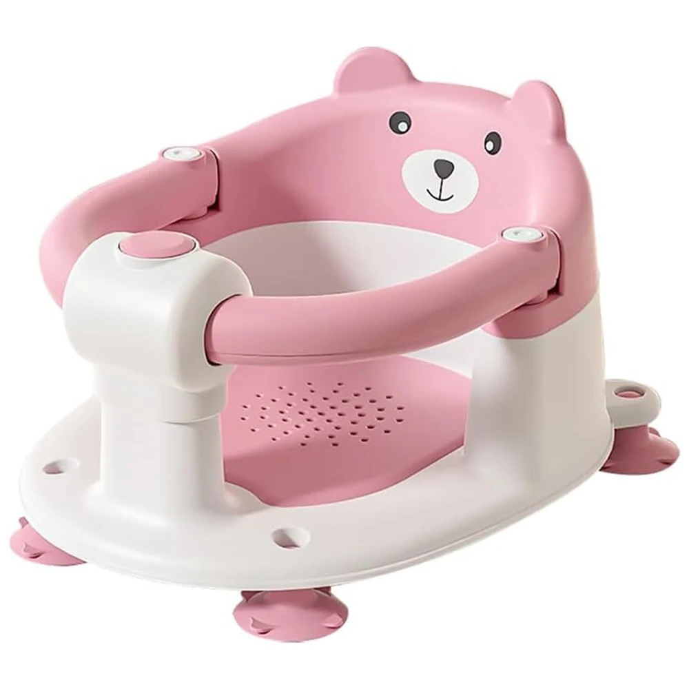 Baby Bath Seat for Babies 6 Months Plus.Cute Bear Non-Slip Baby Bath Chair Safe Infant & Newborn Bathtub Chair
