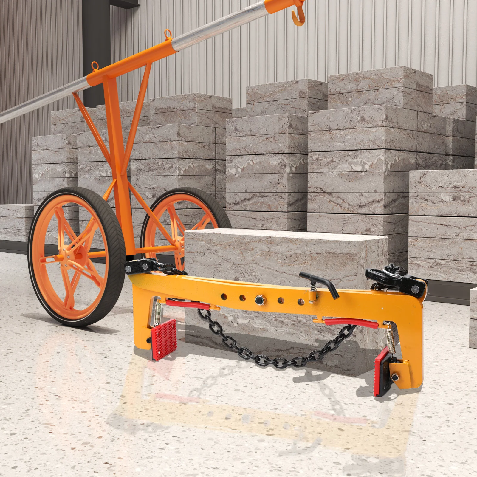 280/500kg Plate Crane Clamp Stone Girder Curbstone Pliers Sidewalk Offset Pliers curbstone Girder Lifter
