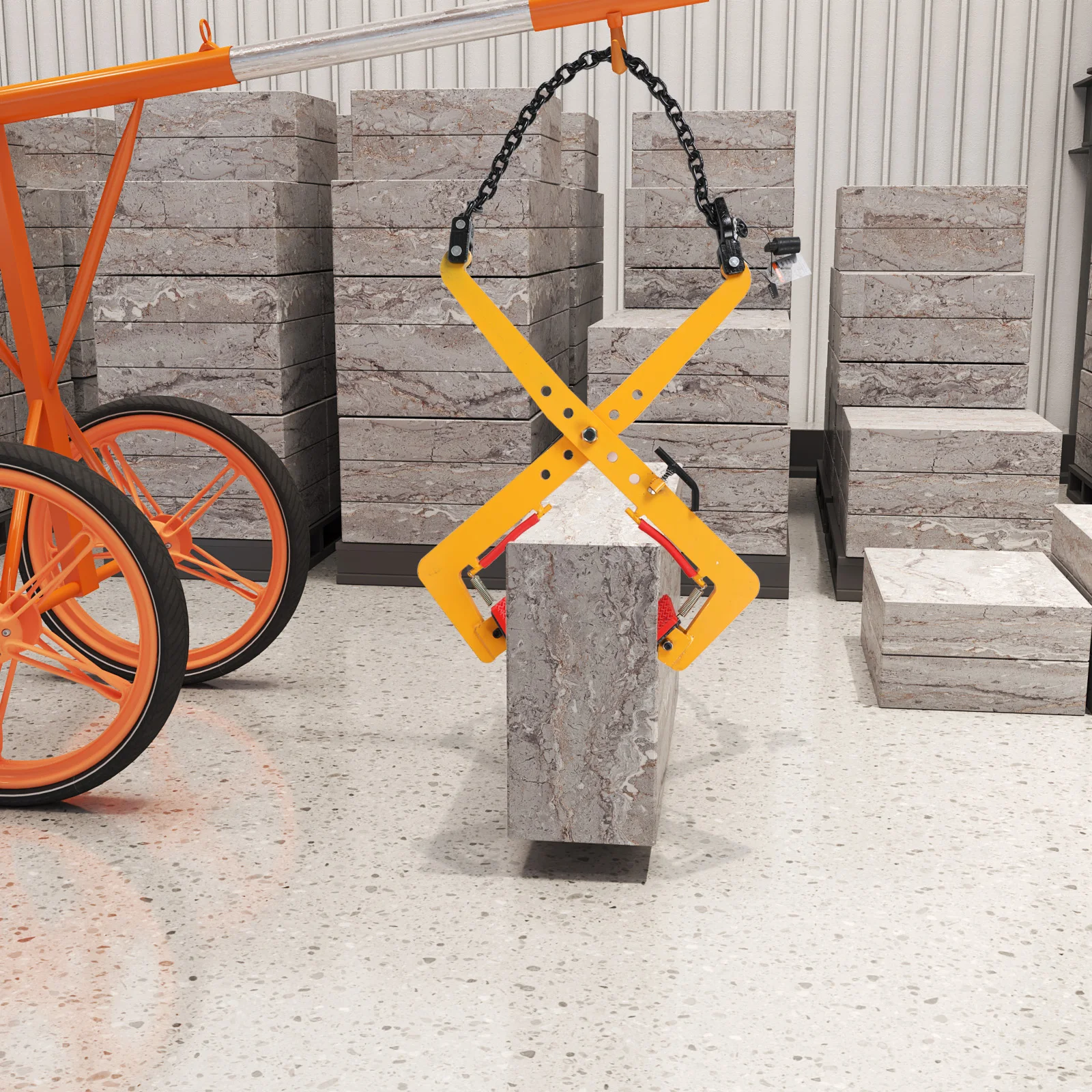 280/500kg Plate Crane Clamp Stone Girder Curbstone Pliers Sidewalk Offset Pliers curbstone Girder Lifter