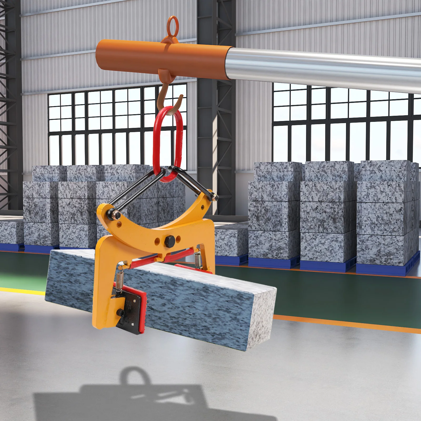 280/500kg Plate Crane Clamp Stone Girder Curbstone Pliers Sidewalk Offset Pliers curbstone Girder Lifter